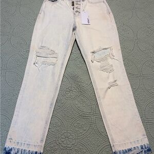 Vervet Los Angeles High Rise Distressed Jeans Size 24 NWT